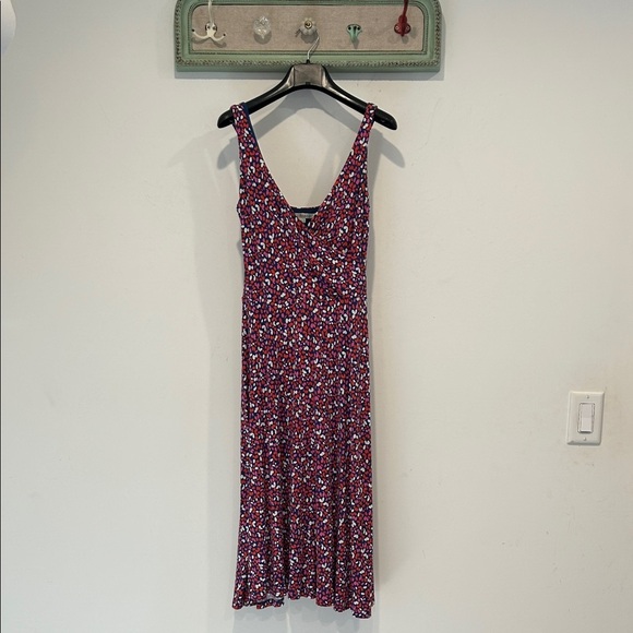 Boden Floral Midi Dress - Red and Blue - Picture 1 of 6